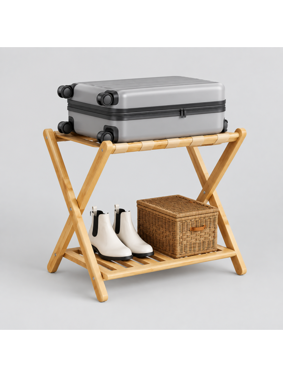 Full Assembled 26.77" Luggage Rack for Guest Room, Set of 1 Suitcase Stand