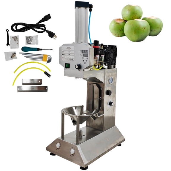 Full Automatic Coconut Skin Remover Peeling Shelling Trimming Machine 110V