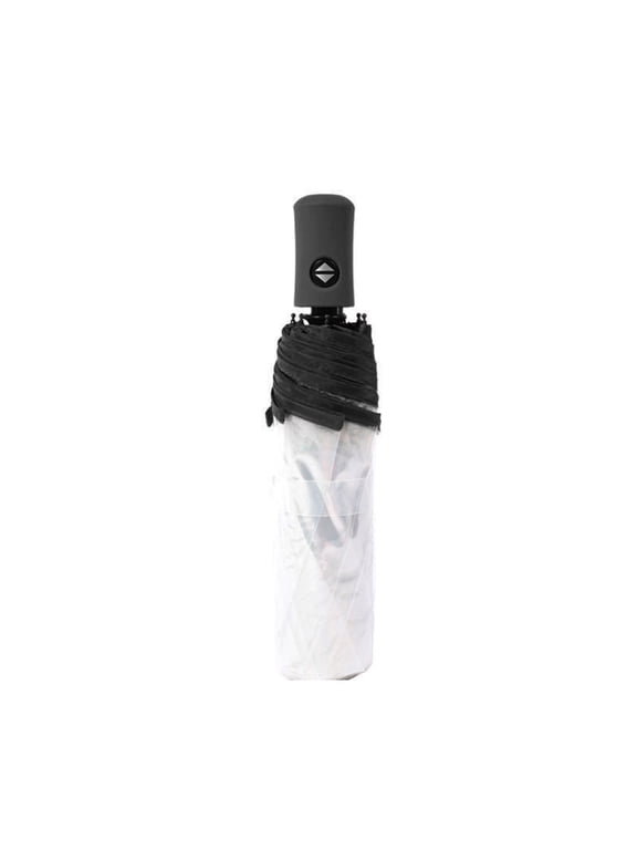 Full Automatic Folding Transparent Clear Auto Open Travel Umbrella for Women Girls 8 ribs