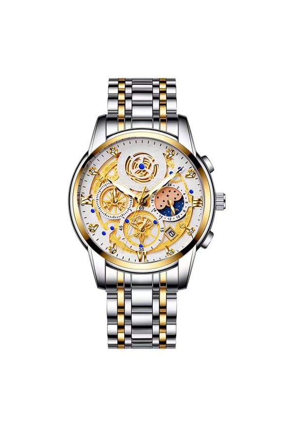 Full Automatic Mechanical Watch And Trendy Korean Quartz Men's Watch