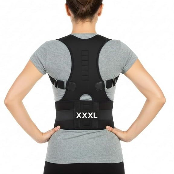 Full Back Posture Corrector for Women & Men –Adjustable back straightener posture corrector with Magnetic Therapy- Back brace for Spine, Neck & Upper Back Pain Relief - Posture Back Brace (XXX-Large)
