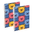 thumbnail image 1 of Full Bears Ring Binder Notebook Journey Note Diary College Ruled Spiral Notebook Study Loose Leaf Paper A5 60 Pages, 1 of 8