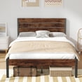 thumbnail image 1 of Full Bed Frame with Headboard and Footboard, Metal Full Bed Frame with Under Bed Storage, All-Metal Support System, No Box Spring Needed, Easy Assembly,Rustic Brown, 1 of 10