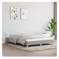 thumbnail image 1 of Full Bed Frame Light Gray Fabric 53.9x74.8", Supportive Legs & Plywood Slats, 1 of 9