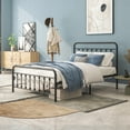 thumbnail image 1 of Full Size Metal Platform Bed Frame, ONE PIX Full Bed Frame with Headboard， Classic Bed Frame with Strong Steel Slats Support, No Box Spring Needed, 1 of 7