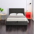 thumbnail image 1 of Full Bed Frame with Storage Underneath, Metal Full Size Bed with Lift Up Storage, Upholstered Full Size Platform Bed with Headboard and Bentwood Slats, 1 of 9