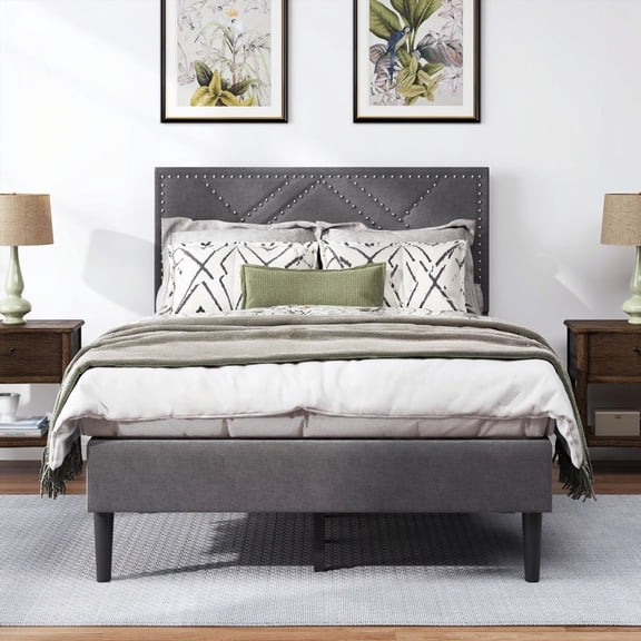 Full Bed Frame - Strong Stable | Linen Storage, No Noise