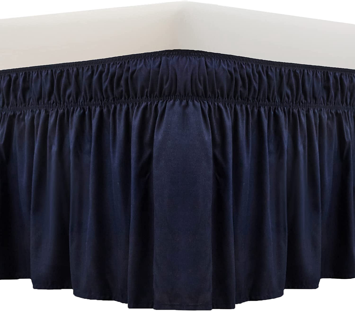 Full Bed Skirt, Wrap Around Ruffle Bed Skit for Full Beds with 24 inch ...