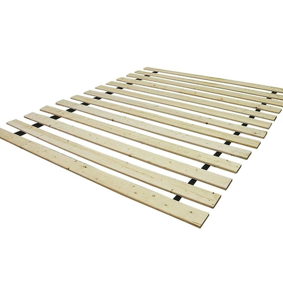 Full Bed Slats - Foundation Eliminator Solid Wood Construction 74in X 54in 20lb Natural Unfinished Depth Width Finish