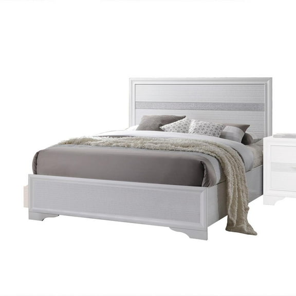 Full Bed, White Finish