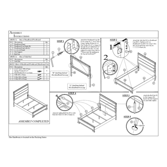 Full Bed With Rustic Appeal - Bedroom Furniture, Low Profile Design Style Wood Veneers & Solids Quality