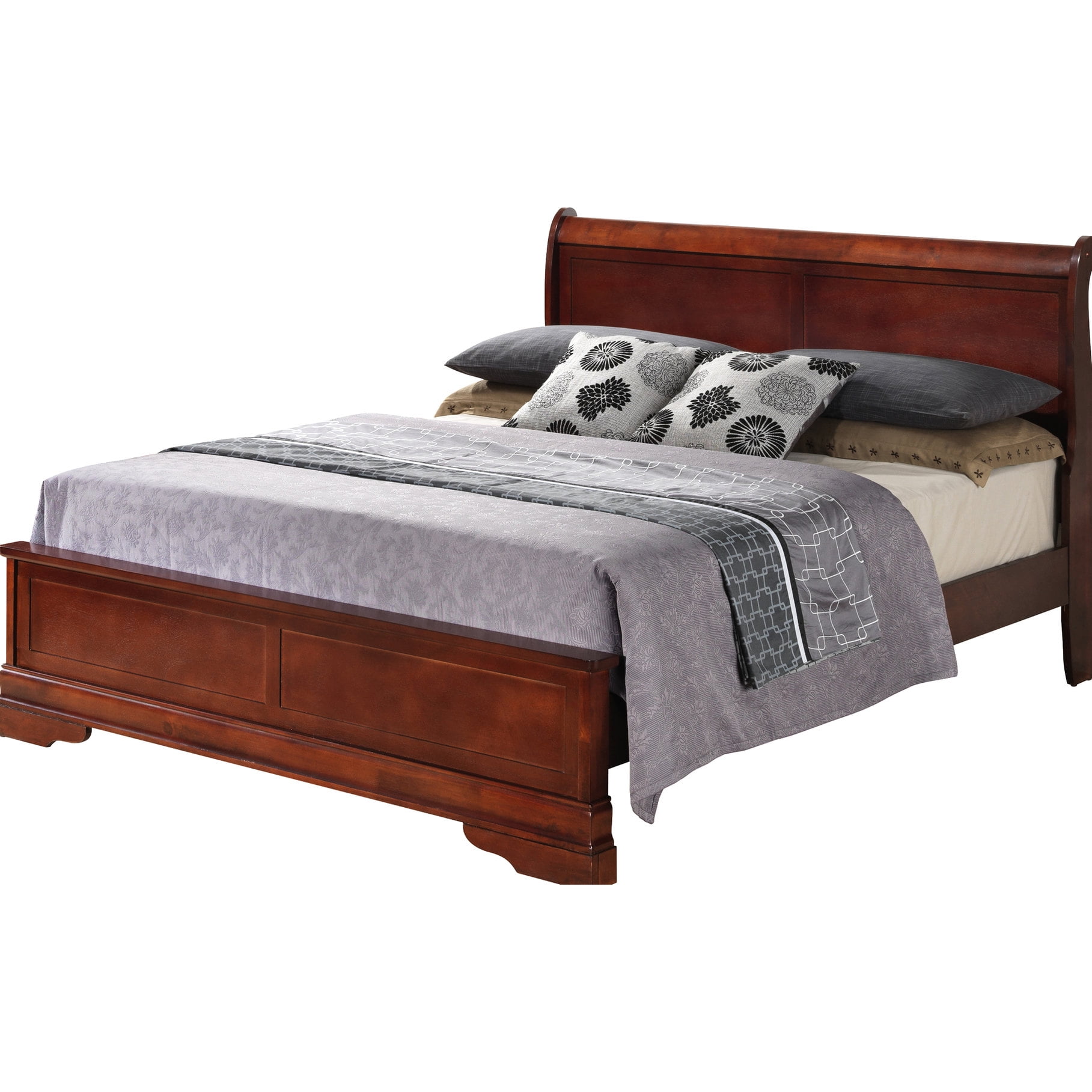 Full Bed in Cherry Finish, Traditional | Upgrade Bedroom Decor with ...