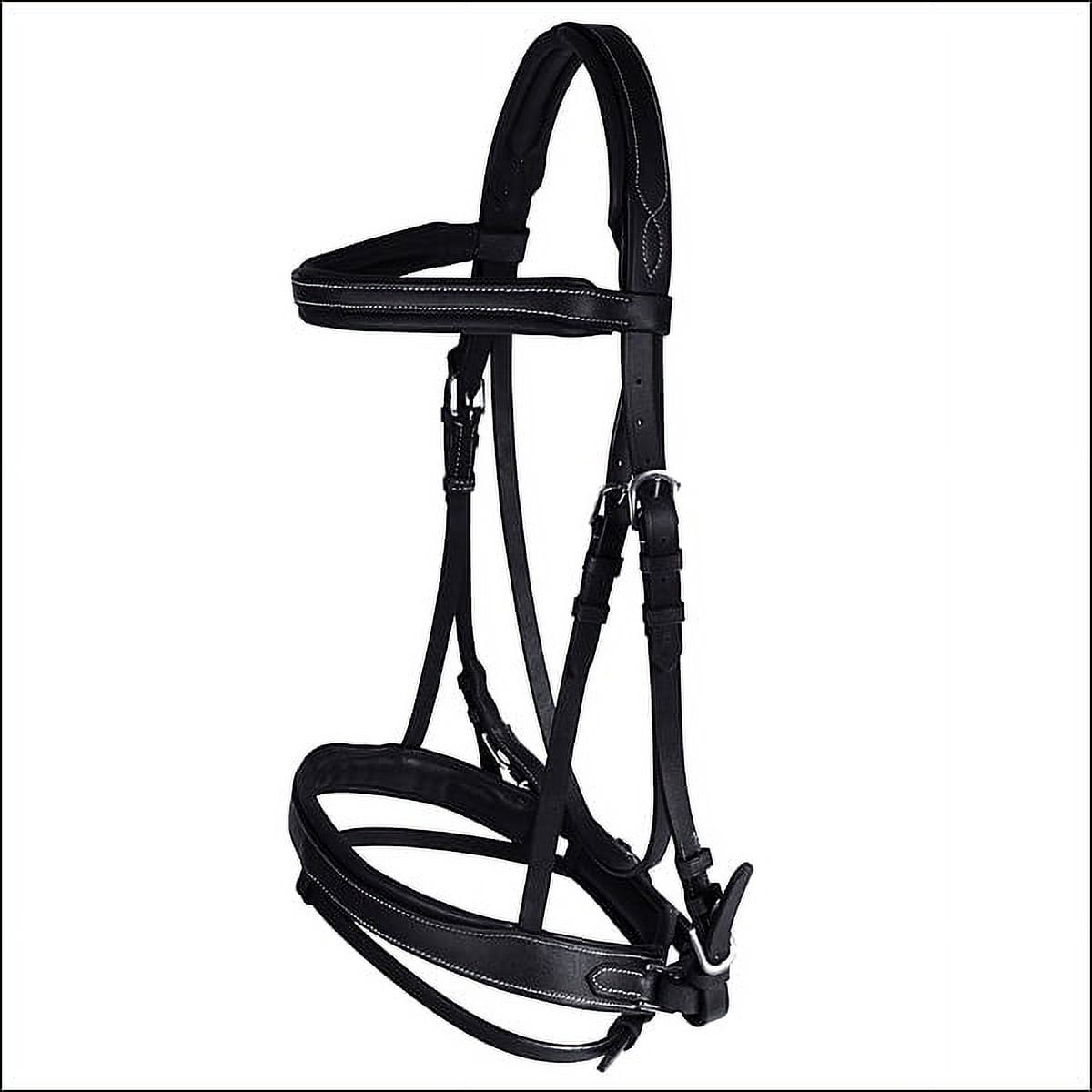 Bridon Anglais En Cuir Ridex - Coutures Fantaisie Et Rênes Magnifiques, NEUF