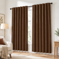 Stying Rod Full Blackout Curtafaux Linen Textured Farmhouse Tab Rod Pocket Hook ...