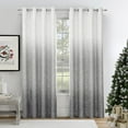 thumbnail image 1 of Full Blackout Curtain Panels 84 Inch Long Noise Reducing Energy Efficient Window Treatment Drapes for Bedroom Linen Texture with Grommets Top Gradient , 50"x84"x2, 1 of 5