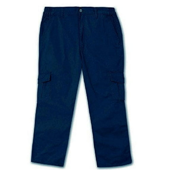 Full Blue Navy Side Elastic Big and Tall Cargo Pant