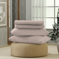 thumbnail image 1 of Color Sense Brushed Percale Cotton Blend - 4 Piece Bed Sheet Set - Cool & Crisp, Wrinkle Resistant - Full Blush, 1 of 8