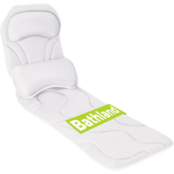 Bath Pillow For Tub With 6 Suction Cups Soft Non Slip Neck Shoulder Head Support