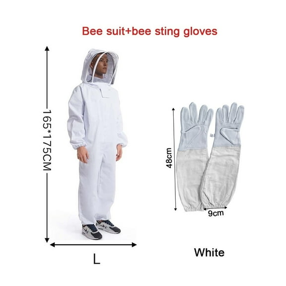 Full Body Beekeeping Clothes Professional Beekeepers Clothes Protection Beekeeping Suit Safty Veil Unisex Children Protective ,Lightweight & Ventilated