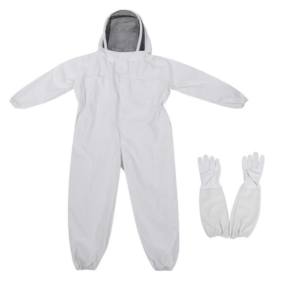 Full Body Beekeeping Clothes for Men and Women Professional Beekeepers Protective Ventilated Veil ,Comprehensive Protection