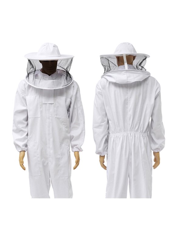 Full Body Beekeeping Suit Bee Clothes With Hat Anti-bee Suit Anti-bee Bite Equipment Protective Farming Clothing Coverall ,Easy to Wear