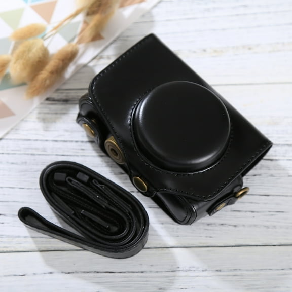 Full Body Camera PU Leather Case Bag with Strap for Canon PowerShot SX730 HS / SX720 HS