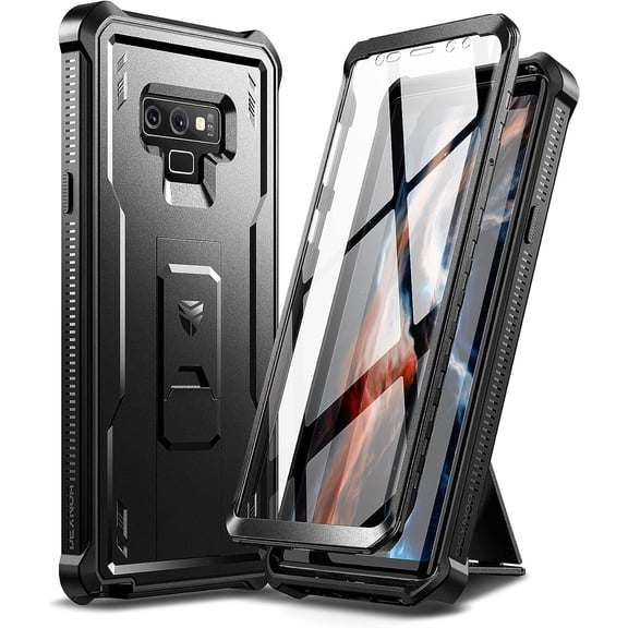 Full Body Case for Samsung Galaxy Note 9/6.4 inches, [Built in Screen Protector and Kickstand] Heavy Duty Military Grade Protection Shockproof Protective Cover for Galaxy Note 9,Black