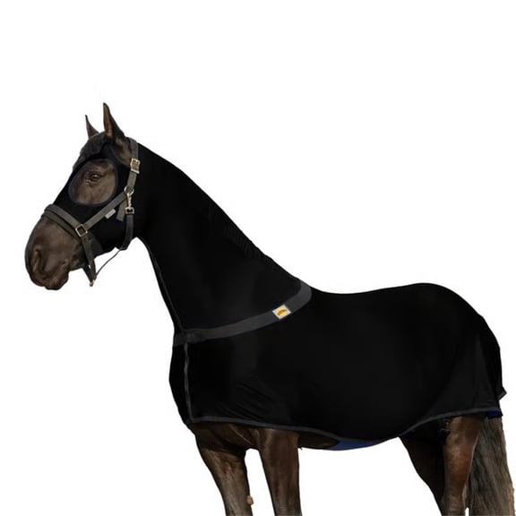 Full Body Elastic Horse Compression Sleeve with 4-Way Stretch Zippered Design for Grooming and Outdoor Protection