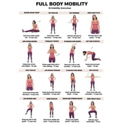 Full Body Exercise Poster Chart, Exercise Poster, Daily Exercise Routine, Stretching And Exercise Chart Poster