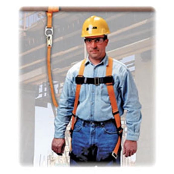 Full-Body Harness, 310 lb. Cap., Black-Yellow