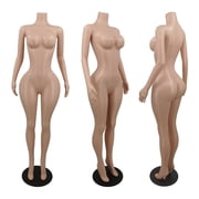 BP02 Adult Curvy BbL Dress Form, Plus Size Full Realistic plastic mannequin, 65 inch Height Adjustable Metal Base Stand For Clothing Retail Display