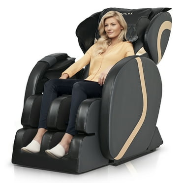 Full Body Massage Chair, Zero GravityMode, PU Leather Electric Massage Chair Recliner with Retractable Footstool, 8 Fixed Shiatsu Massage Rollers, Heater, Foot Massage