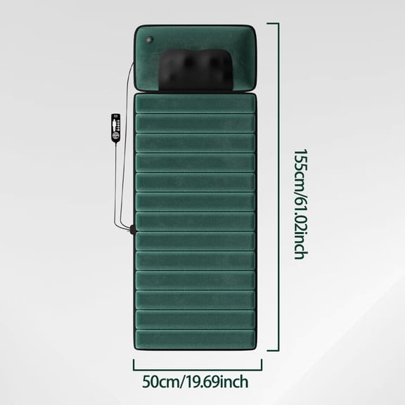 Full Body Massage Mat with Heat, Detachable Massager Pad Deep Tissue Pain Relief,10 Vibrating Motors and 9 Speed Settings for Relaxation at Home or Office