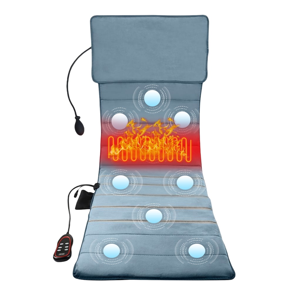 Full Body Massage Mat with Heat and Vibrate, 9 Vibrating Motors Massage