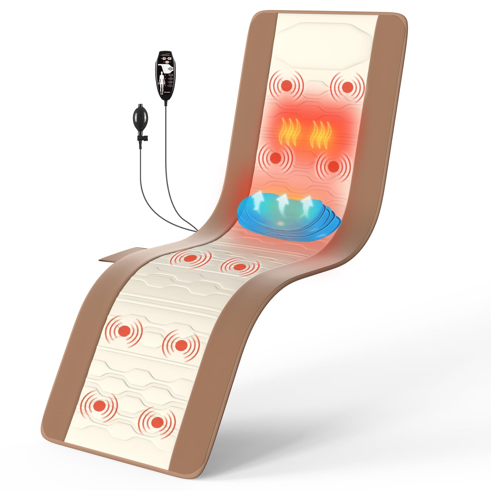 Full Body Massage Mat YPF5 with Heat, Back Massager Pain Relief Deep