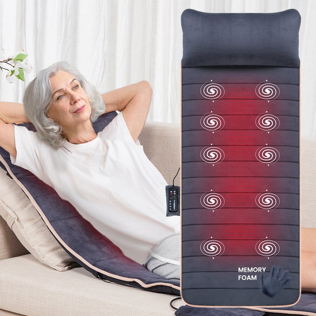 Full Body Massage Mat with Heat, Snailax Memory Foam Massage Pad