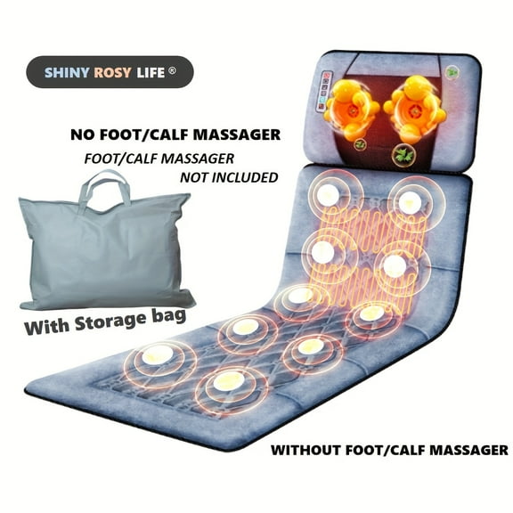 Full Body Massage Pad, 10-zone Wave Vibration, Kneading Massage Pillow, Foot Calf Massage, Back Hot Compress, Storage Bag Included. Mother's Day Gift, Fathers Day Gif