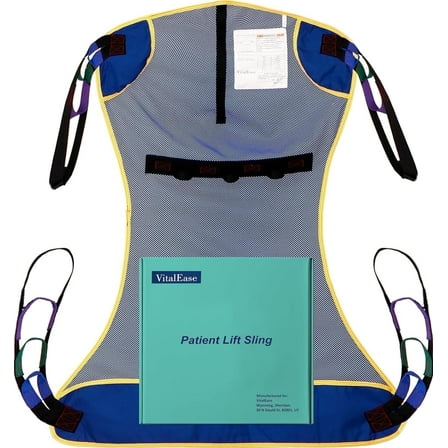 Full Body Mesh Lift Sling with Commode Opening, Patient Lift for Toileting, Shower, Breathable Mesh Transfer Sling– Safe & Versatile- Max Wight 600lb (Small)