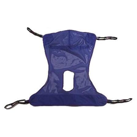 Full Body Mesh Patient Lift Sling With Commode Opening, Large