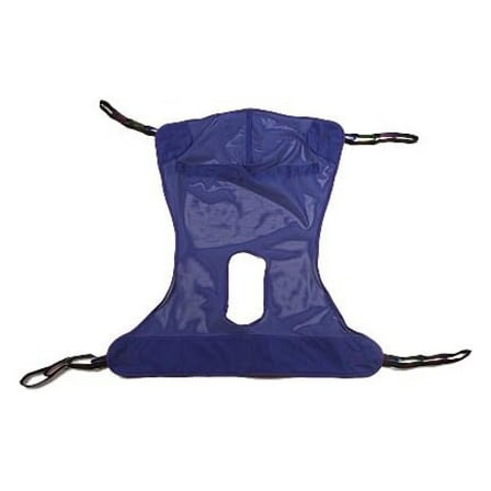 Full Body Mesh Patient Lift Sling With Commode Opening, Large