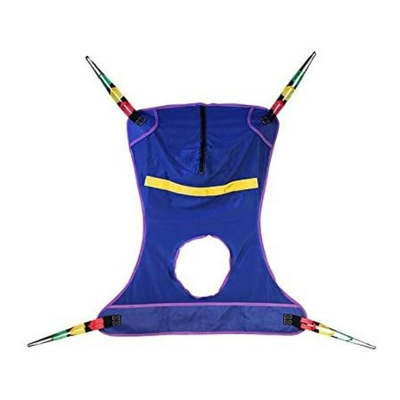 Full Body Mesh Patient Lift Sling with Commode Opening – Medium Size – Comfortable Durable Patient Transfer Sling