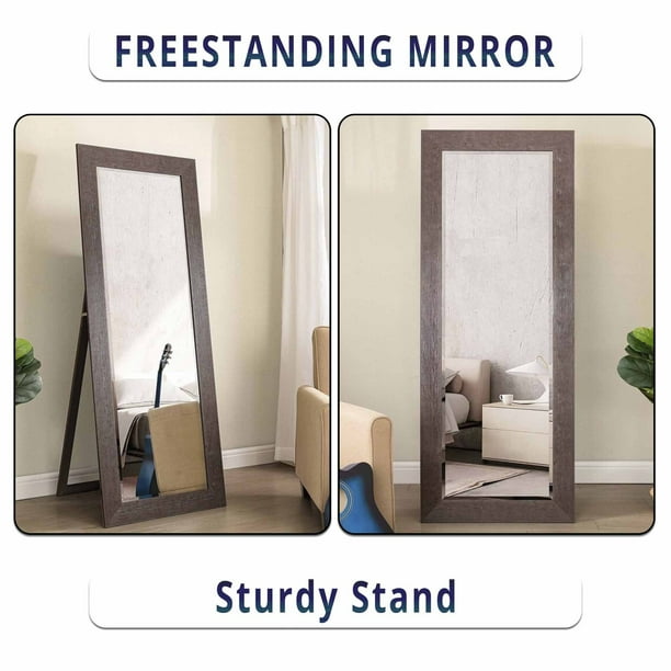 Full Body Mirror with Stand Wooden Framed Floor Length Mirror Stand Up Mirror Full Length Mirror