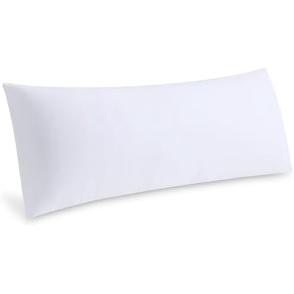 Full Body Pillow for Adults, Firm and Fluffy Long Pillow Insert, Breathable Pillow for Side Sleepers and Bed Support，20x54 White