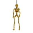 thumbnail image 1 of Full Body Poseable Halloween Skeleton Decor - 15.7" Realistic Hanging Skeleton with Movable Joints for Yard, Patio & Haunted House Party Decoration, 1 of 7