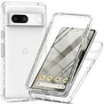 thumbnail image 1 of Full Body Protection Case for Google Pixel 7A,Dteck Dual-Layer Built-in Screen Protector Shockproof Case Transparent Slim Back Cover, Clear, 1 of 5