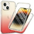 thumbnail image 1 of Full Body Protection Case for iPhone 14,Dteck Shockproof TPU/PC Gradient Case Built-in Screen Protector Slim Cover, ,Pink, 1 of 6