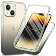 thumbnail image 1 of Full Body Protection Case for iPhone 14 Plus,Dteck Shockproof TPU/PC Gradient Case Built-in Screen Protector Slim Cover, Black, 1 of 6