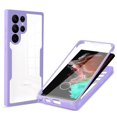 thumbnail image 1 of Full Body Protection Transparent Case for Samsung Galaxy S24 Ultra,Dteck Shockproof TPU Case Built-in Screen Protector Slim Clear Cover for Galaxy S24 Ultra,Purple, 1 of 6