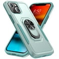 thumbnail image 1 of Full Body Protective Phone Case for iPhone 13 6.1", Heavy Duty Shockproof Cover iPhone 13 [Dual Layer][Hard PC Back], Built in Finger Ring Stable 360°Rotatable Magnetic Ring Kickstand, 1 of 8