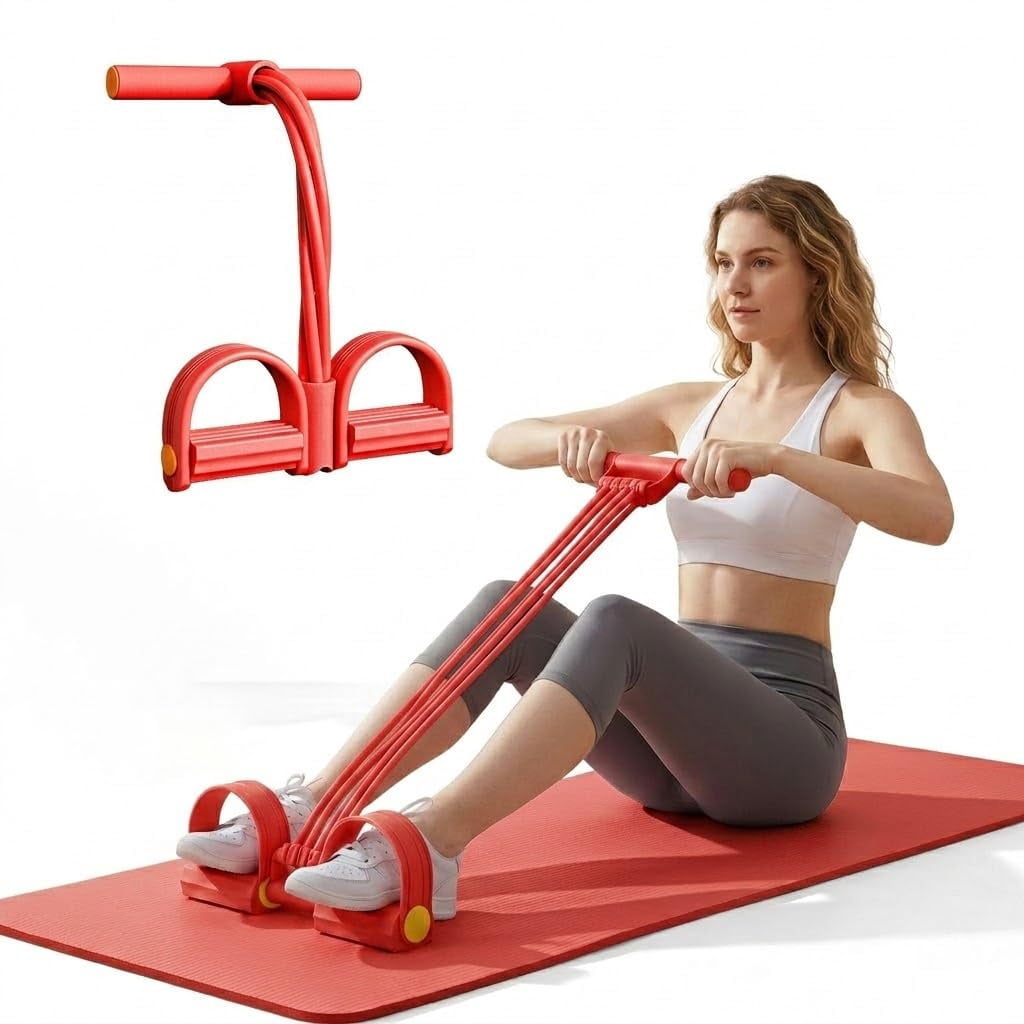Full Body Resistance Exercise Band with Handles, Multifunction Home Workout Training Band for Strength Training, Stretching and Fitness Exercise